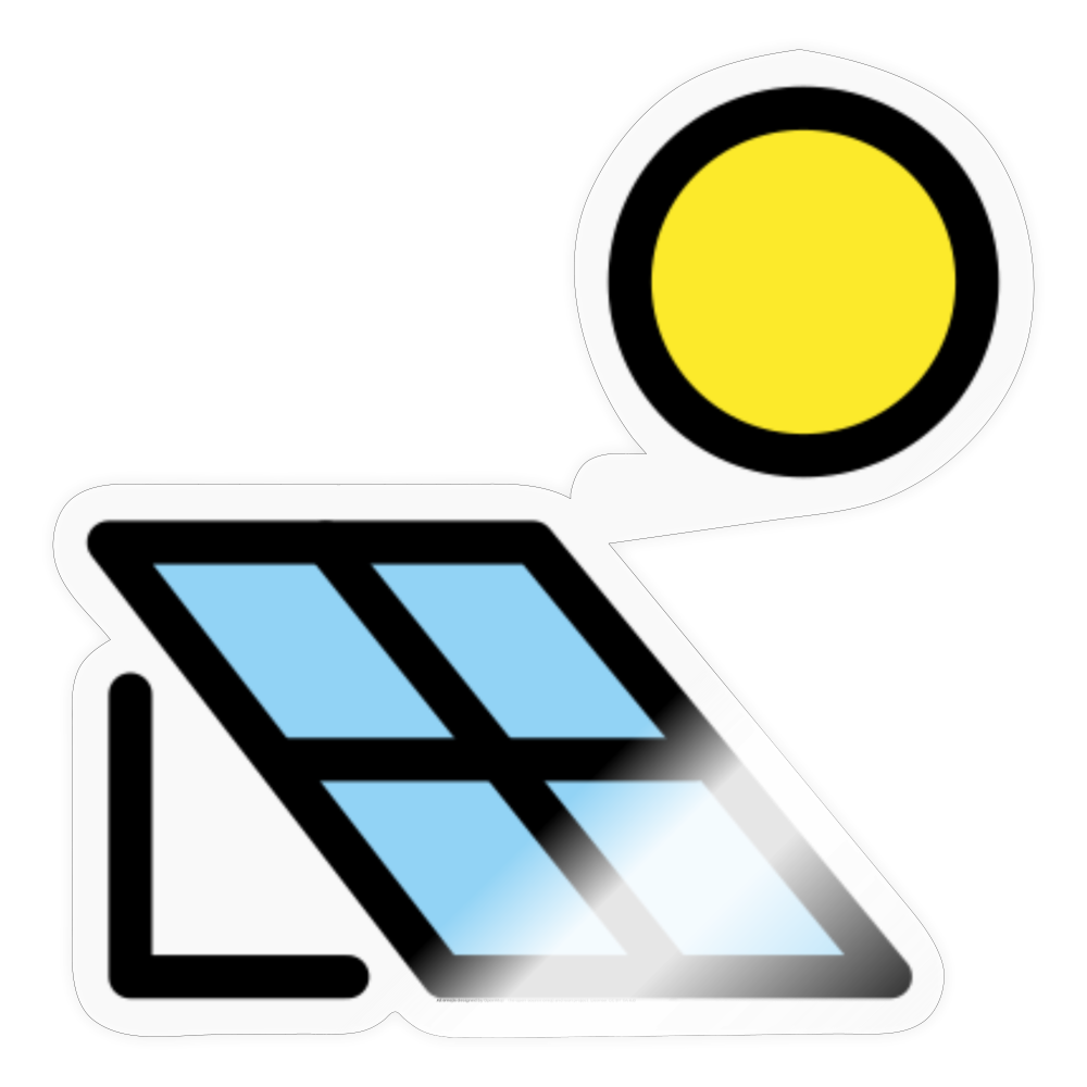 Solar Energy Moji Sticker - Emoji.Express - transparent glossy