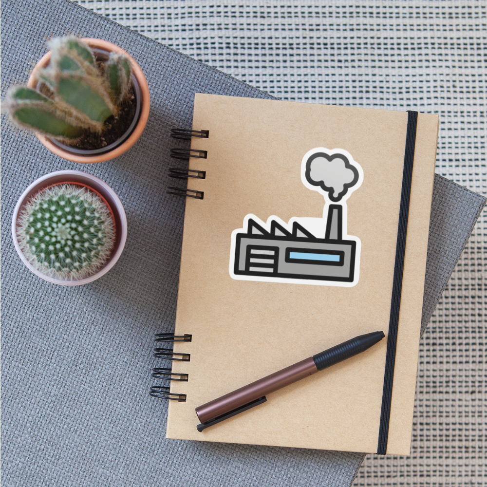 Exhaust Gases Factory Moji Sticker - Emoji.Express - white matte