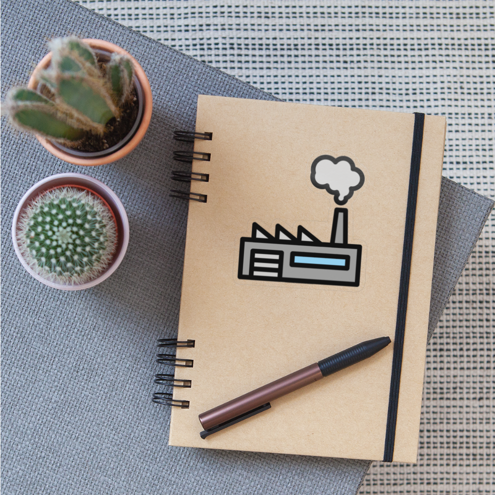 Exhaust Gases Factory Moji Sticker - Emoji.Express - transparent glossy