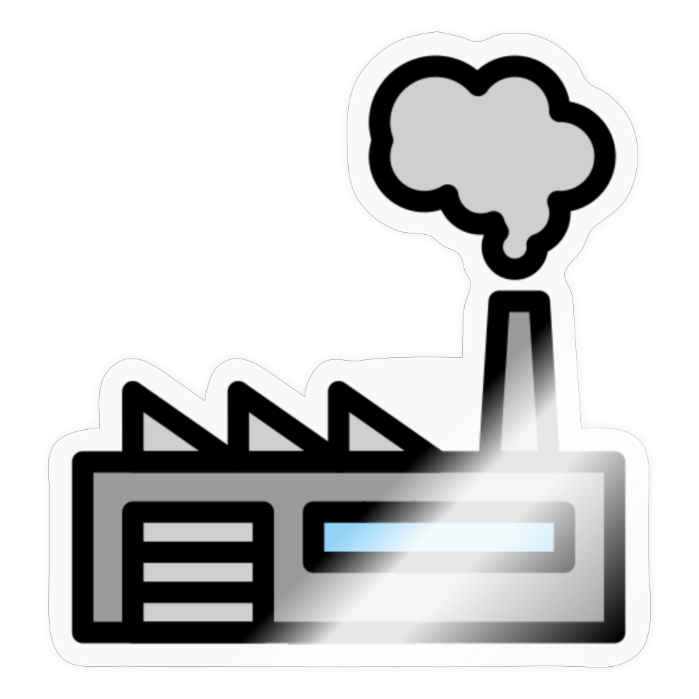 Exhaust Gases Factory Moji Sticker - Emoji.Express - transparent glossy
