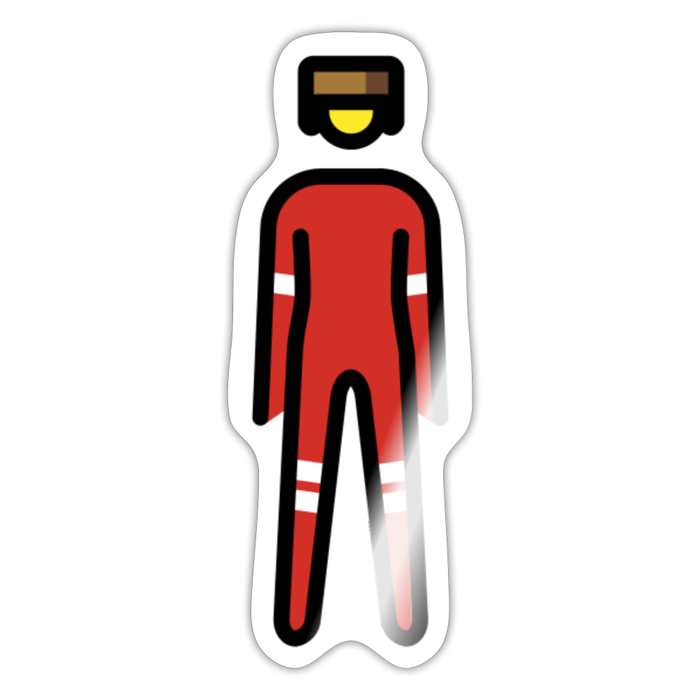 Polar Explorer Woman Moji Sticker - Emoji.Express - white glossy