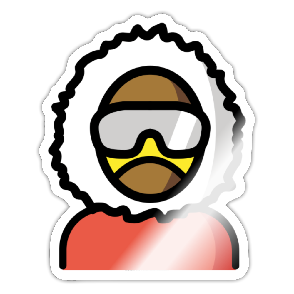 Polar Explorer Moji Sticker - Emoji.Express - white glossy
