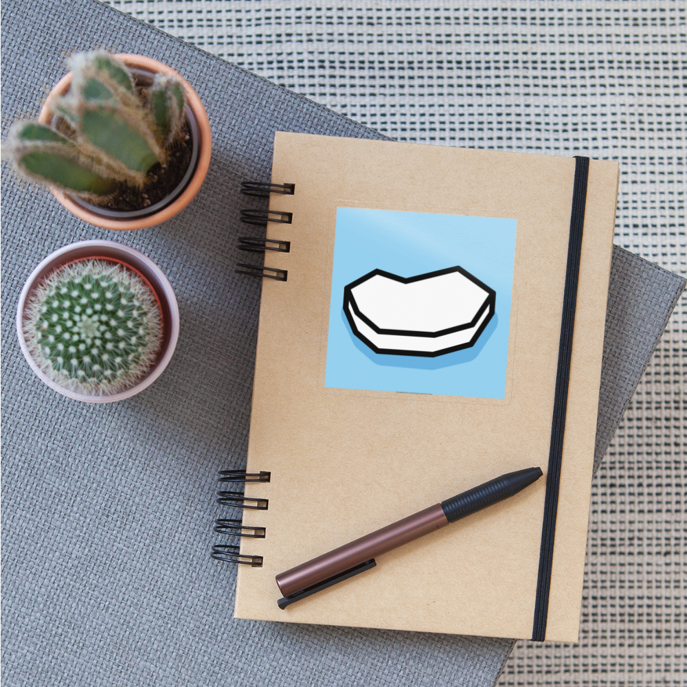 Floating Ice Moji Sticker - Emoji.Express - transparent glossy