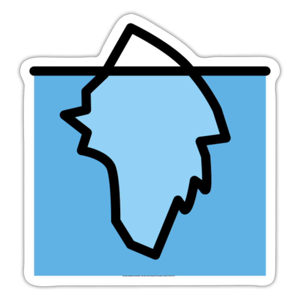 Iceberg Moji Sticker - Emoji.Express - white matte