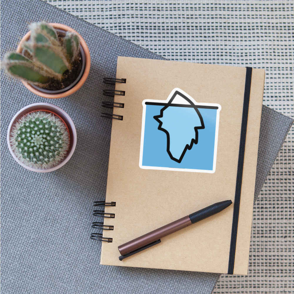 Iceberg Moji Sticker - Emoji.Express - white glossy