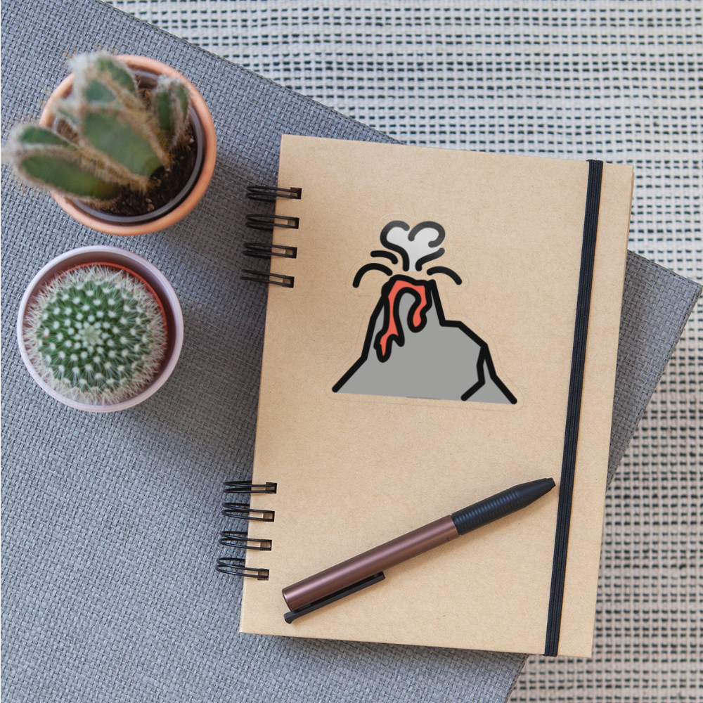 Volcano Moji Sticker - Emoji.Express - transparent glossy