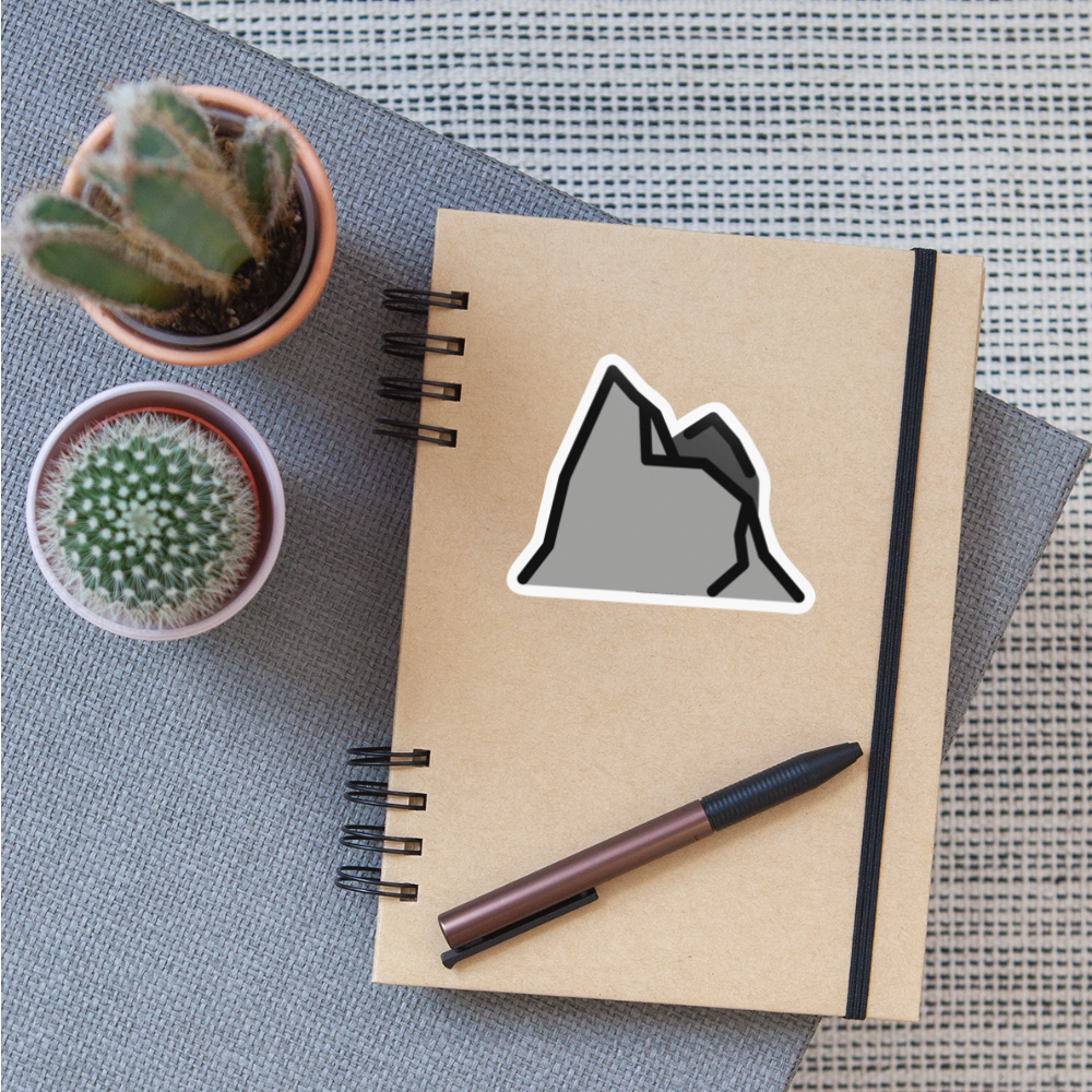 Mountain Moji Sticker - Emoji.Express - white glossy