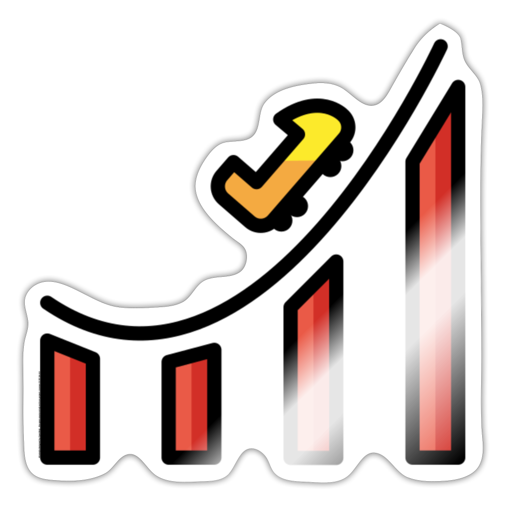 Roller Coaster Moji Sticker - Emoji.Express - white glossy