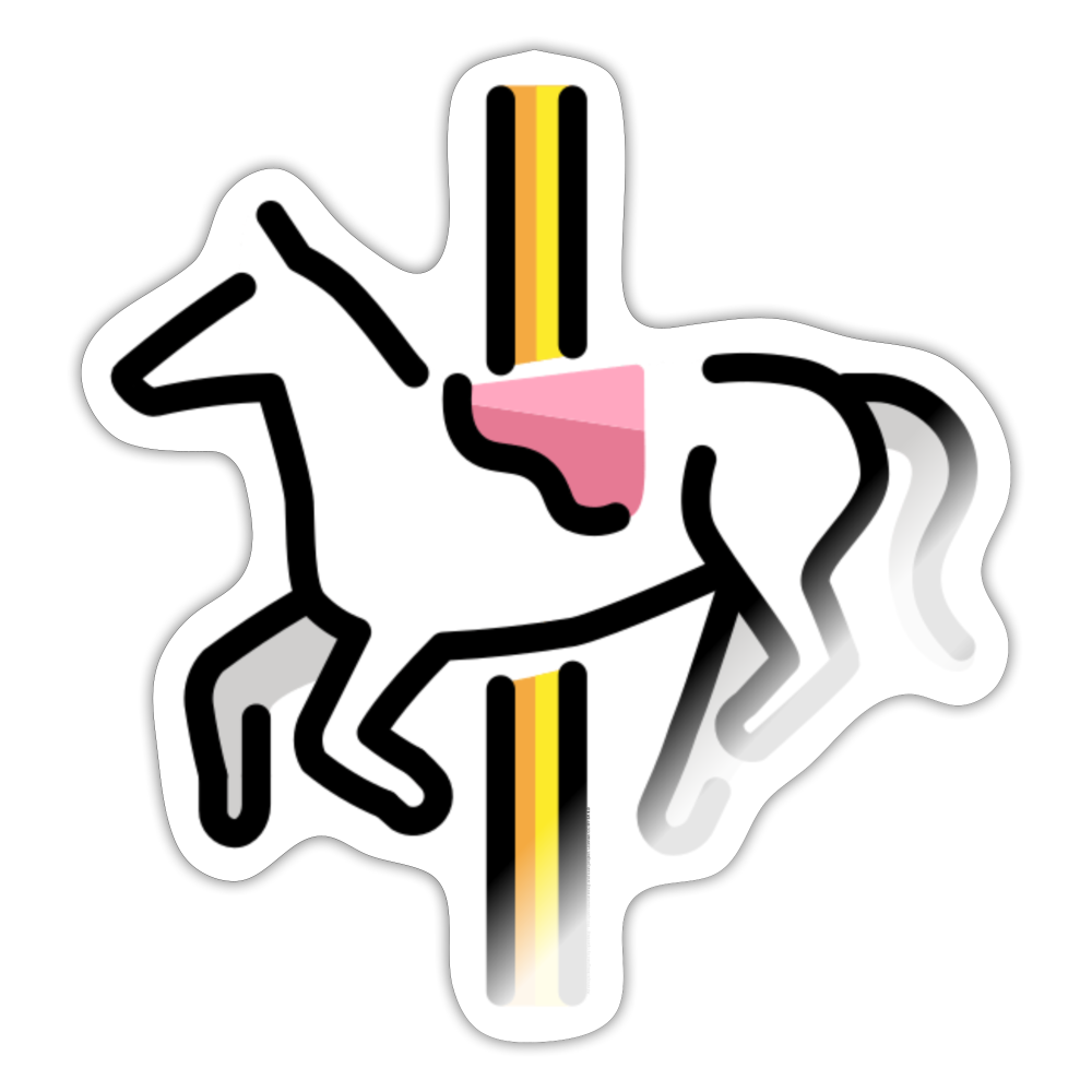Carousel Horse Moji Sticker - Emoji.Express - white glossy