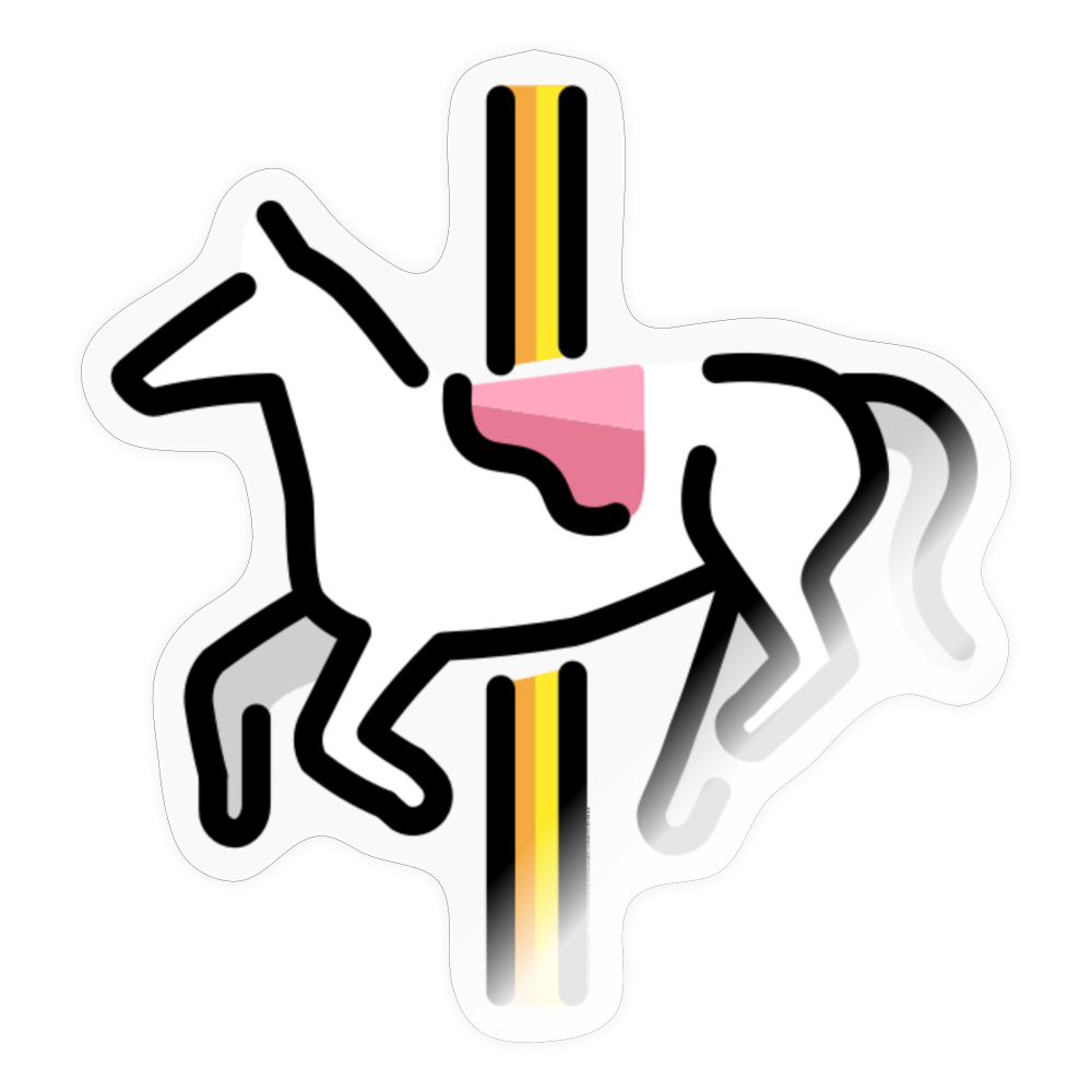 Carousel Horse Moji Sticker - Emoji.Express - transparent glossy