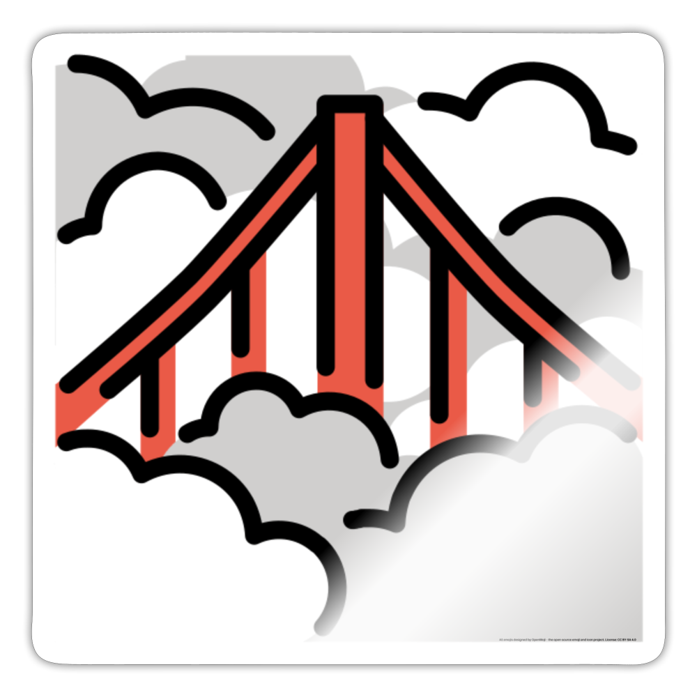 Foggy Moji Sticker - Emoji.Express - white glossy