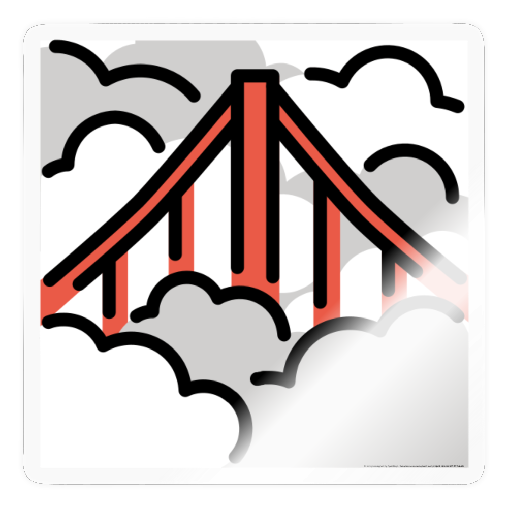Foggy Moji Sticker - Emoji.Express - transparent glossy