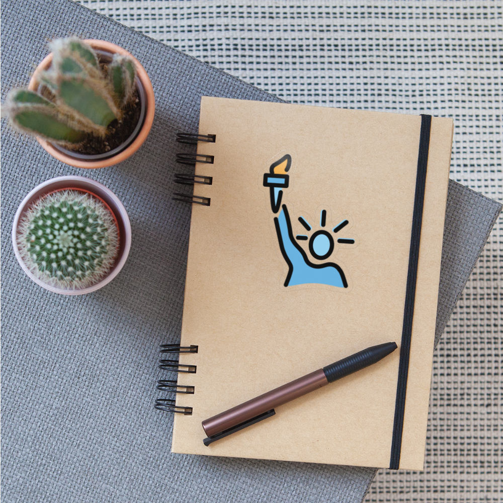 Statue of Liberty Moji Sticker - Emoji.Express - transparent glossy
