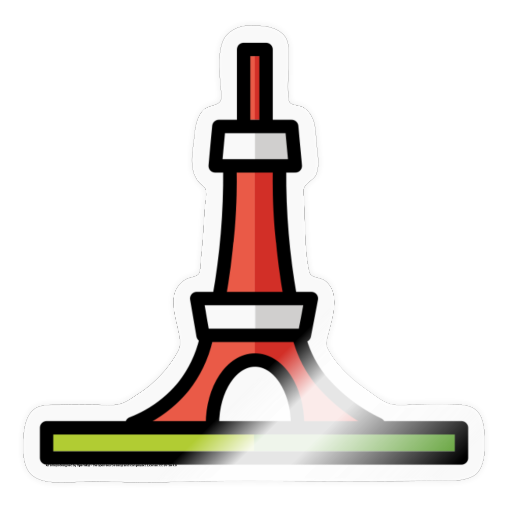 Tokoyo Tower Moji Sticker - Emoji.Express - transparent glossy