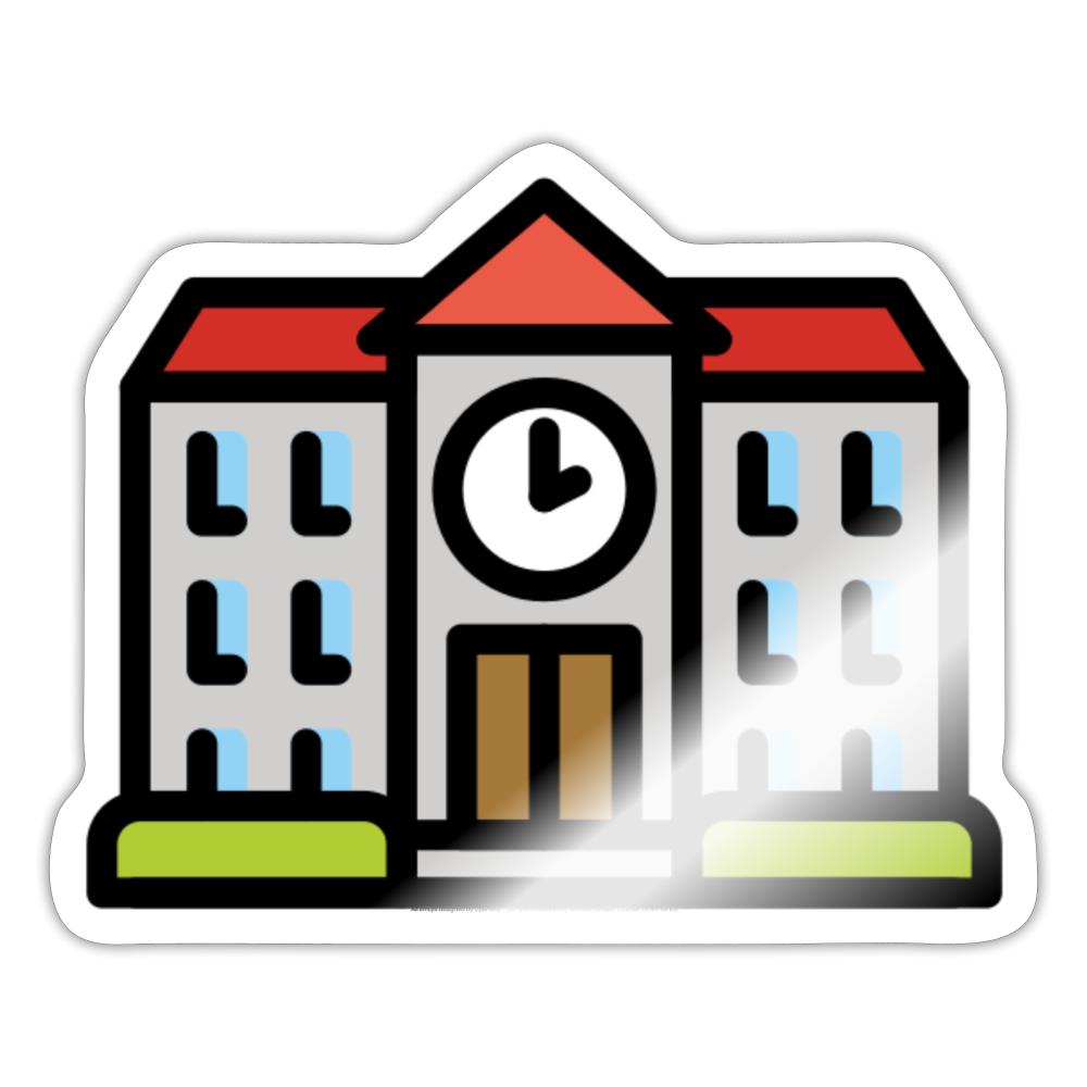 School Sticker - Emoji.Express - white glossy