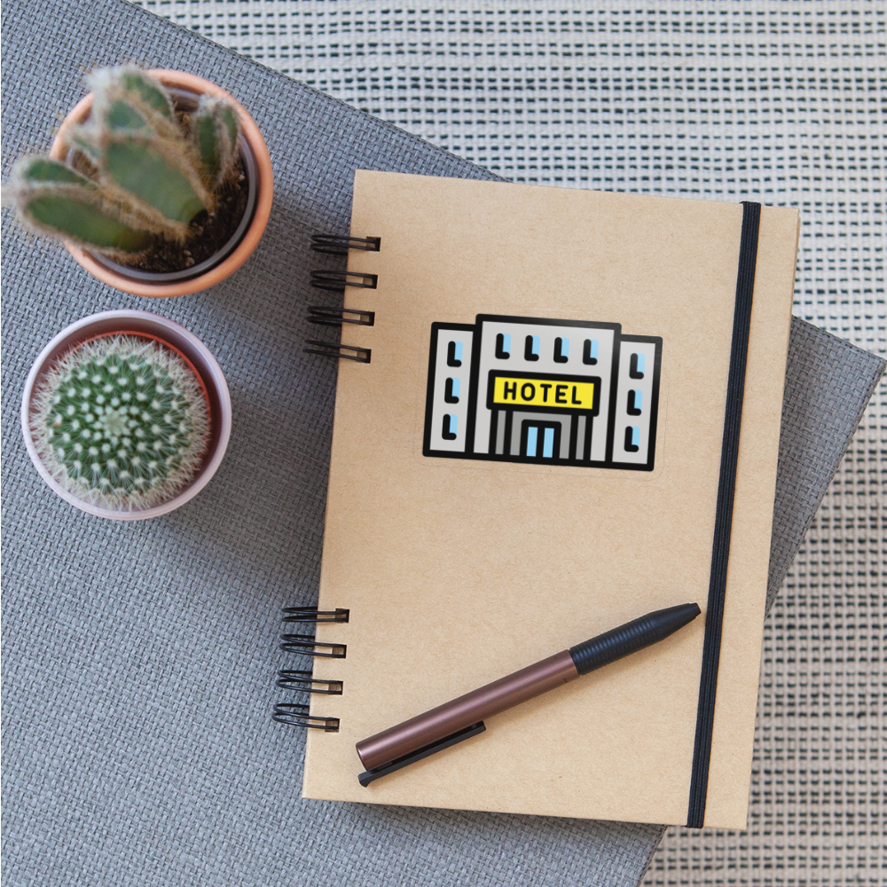 Hotel Moji Sticker - Emoji.Express - transparent glossy