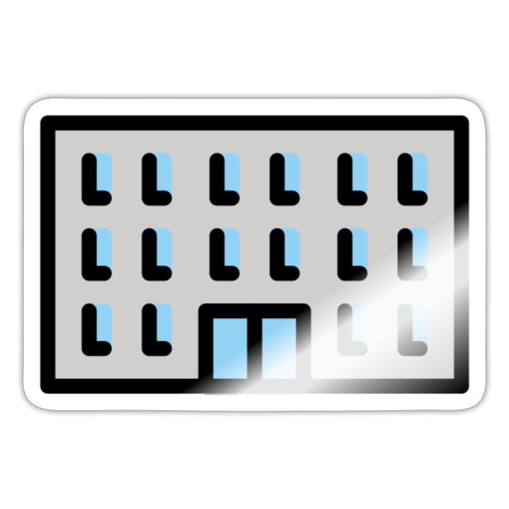 Office Building Moji Sticker - Emoji.Express - white glossy