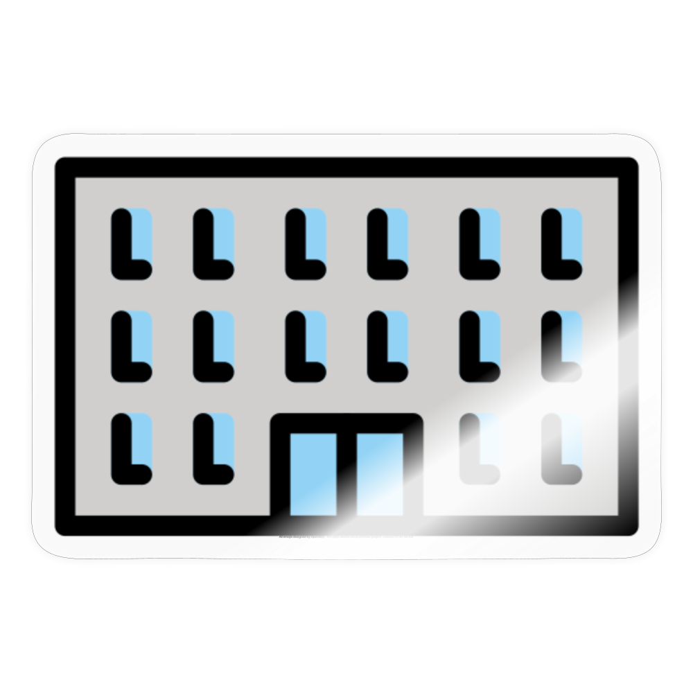 Office Building Moji Sticker - Emoji.Express - transparent glossy