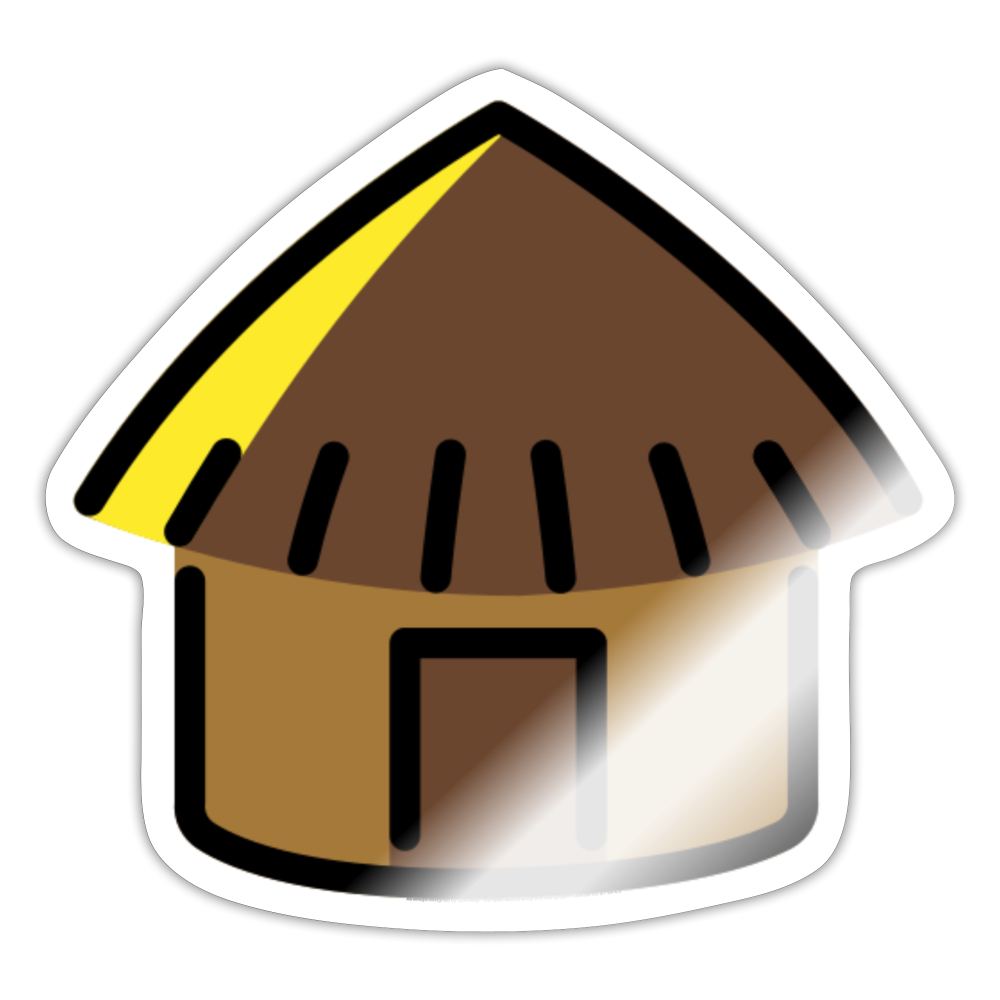 Hut Moji Sticker - Emoji.Express - white glossy