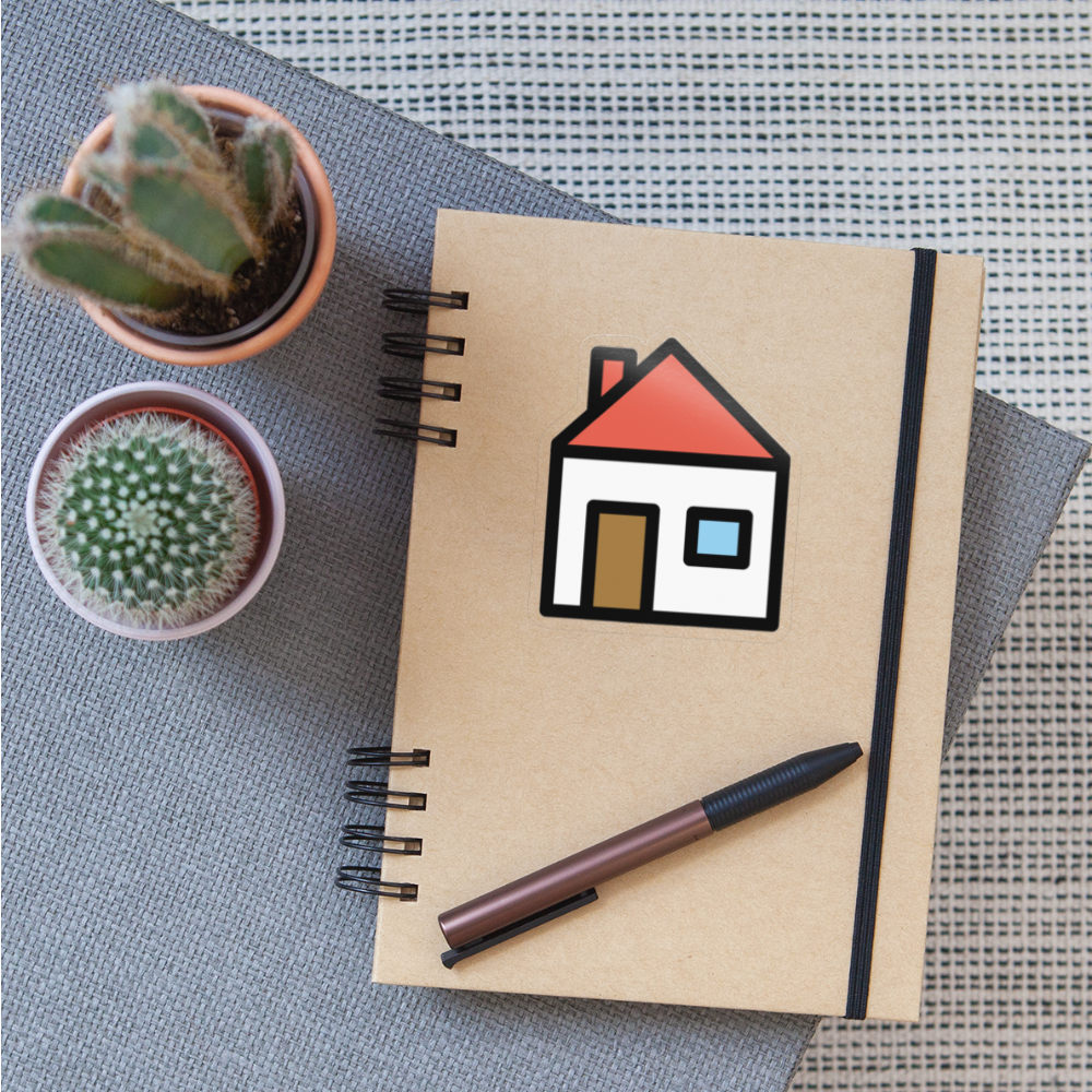 House Moji Sticker - Emoji.Express - transparent glossy
