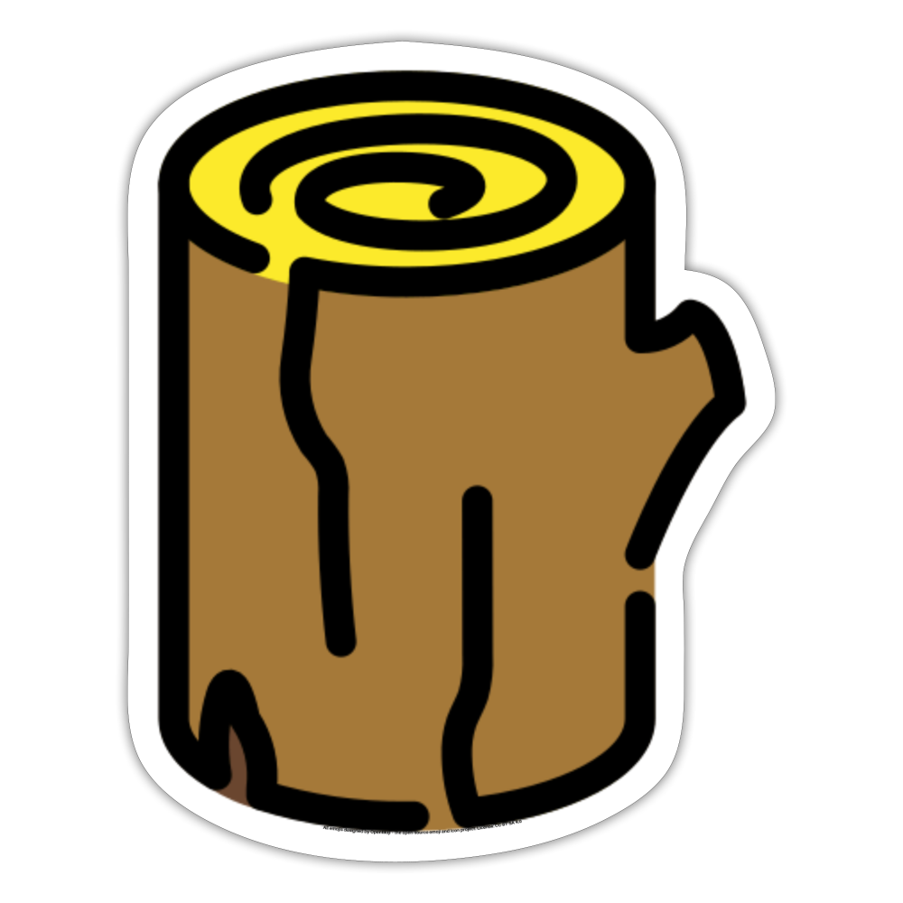 Wood Moji Sticker - Emoji.Express - white matte