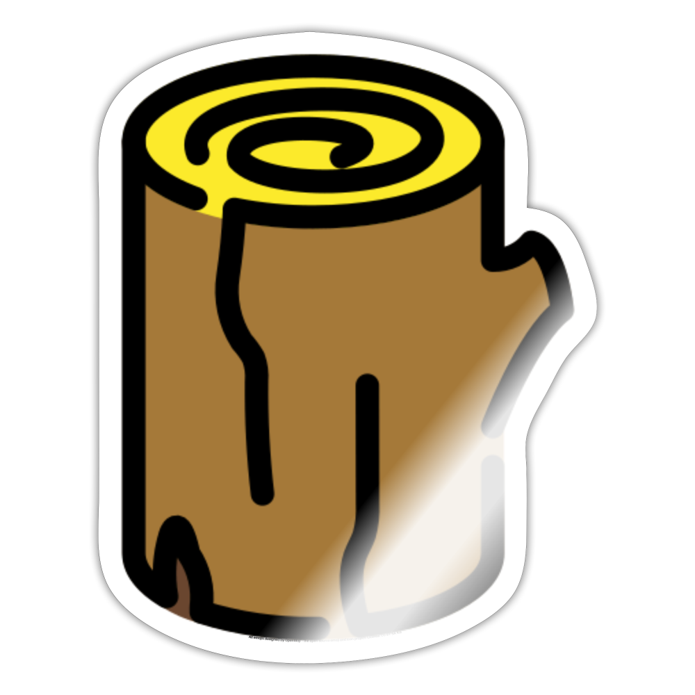 Wood Moji Sticker - Emoji.Express - white glossy