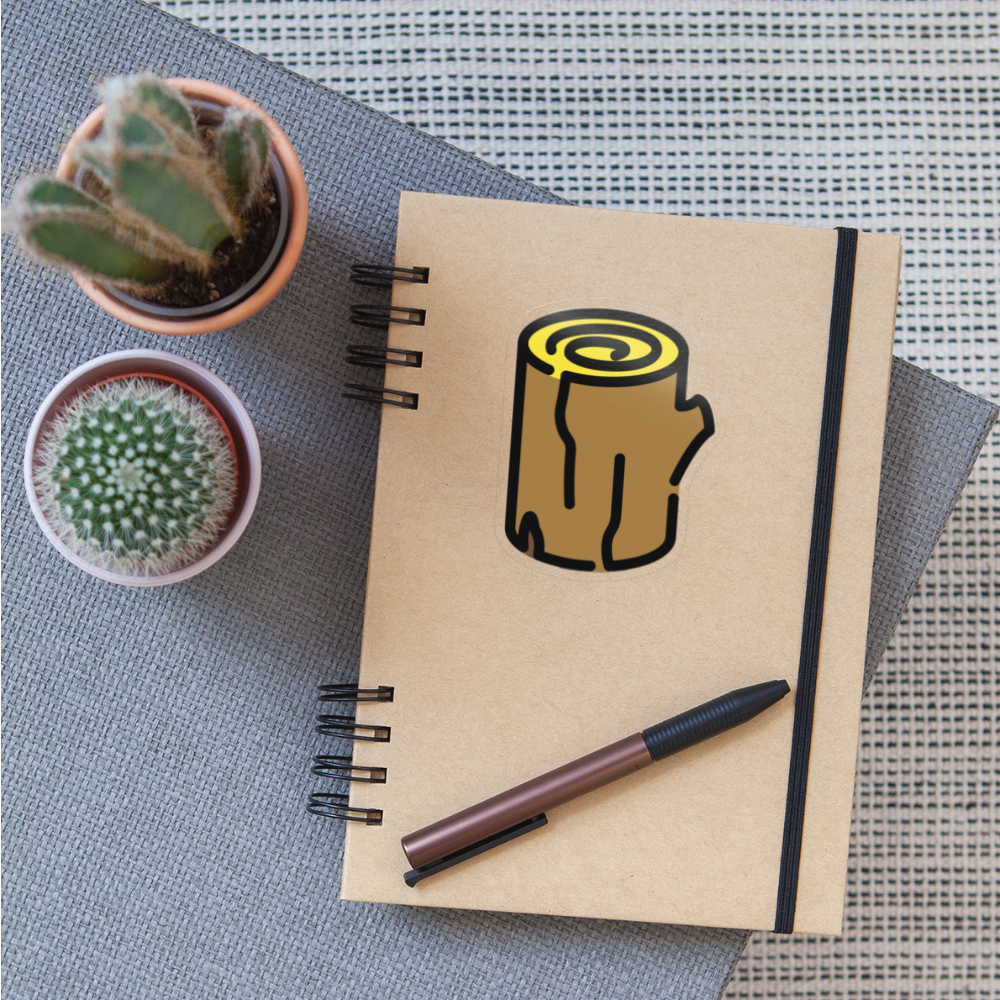 Wood Moji Sticker - Emoji.Express - transparent glossy