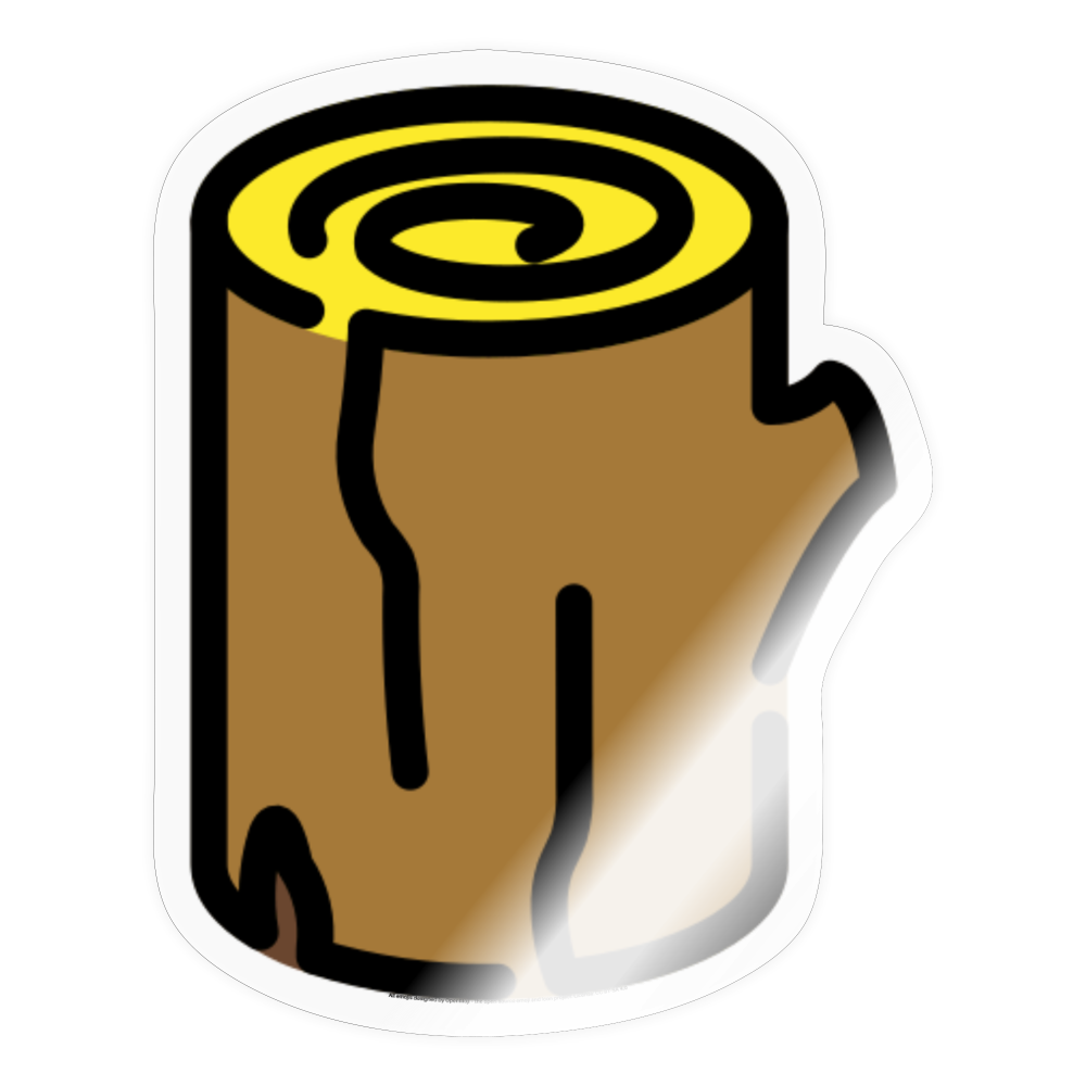Wood Moji Sticker - Emoji.Express - transparent glossy