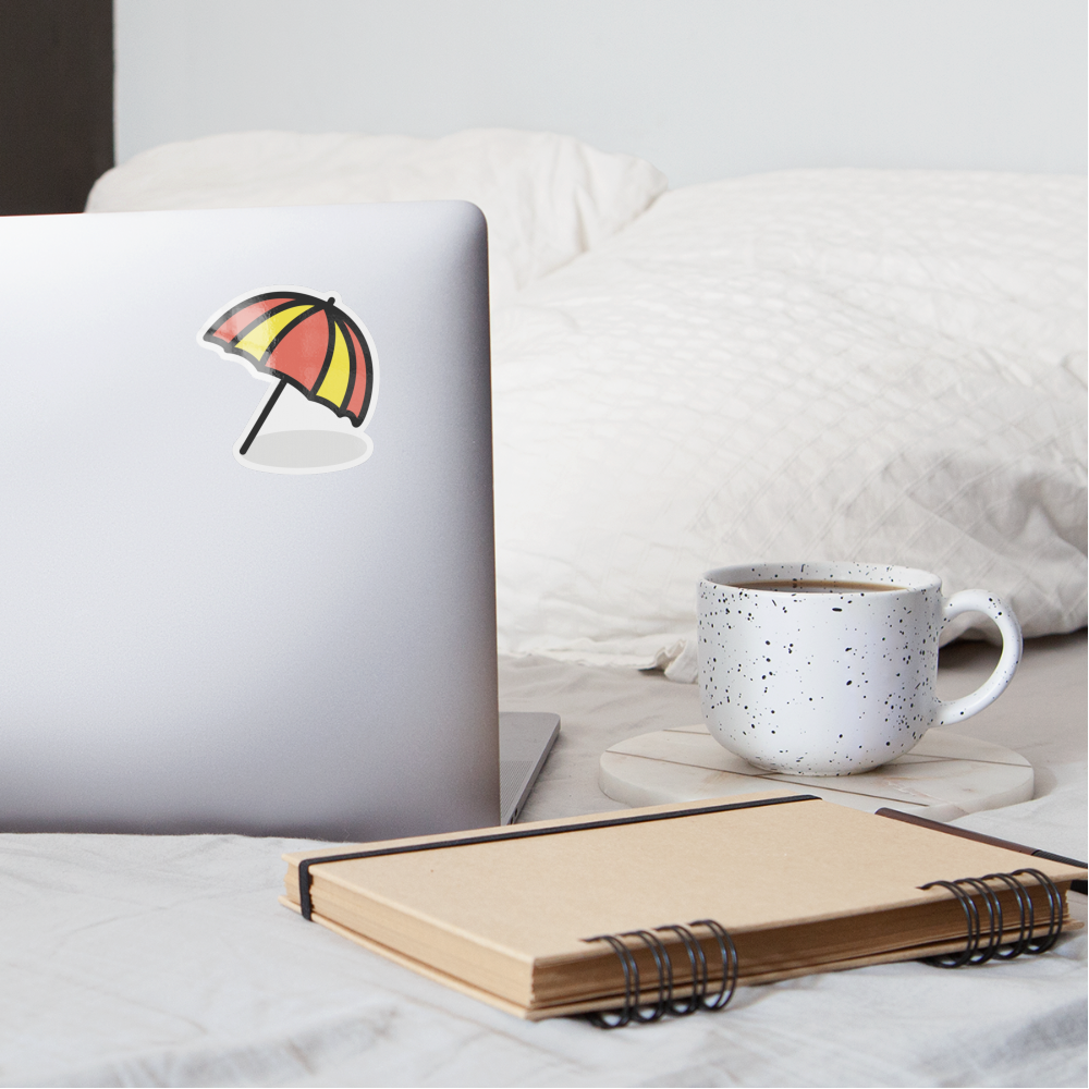 Umbrella on Ground Moji Sticker - Emoji.Express - white glossy