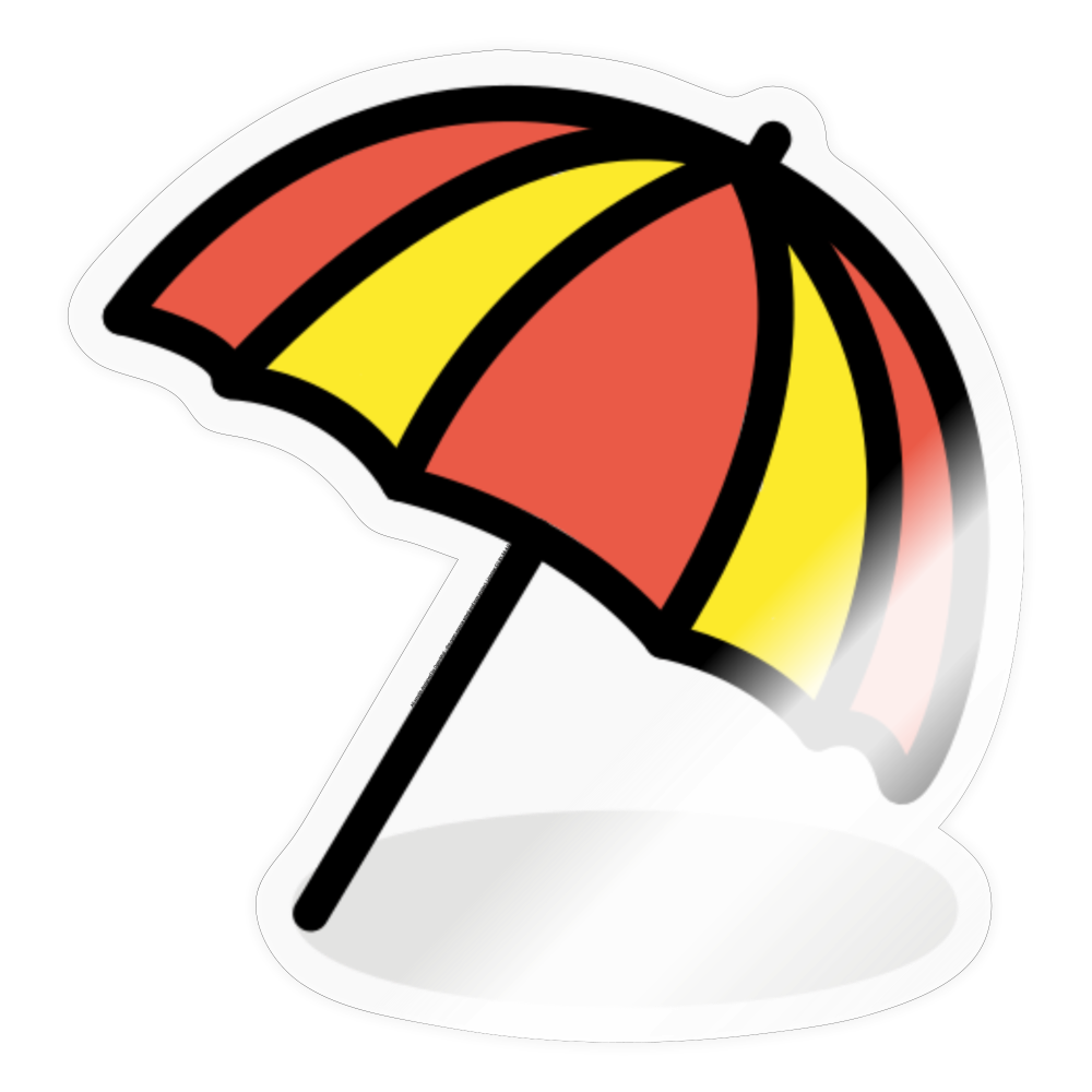 Umbrella on Ground Moji Sticker - Emoji.Express - transparent glossy