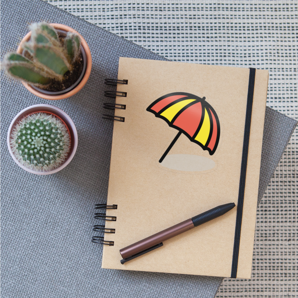 Umbrella on Ground Moji Sticker - Emoji.Express - transparent glossy
