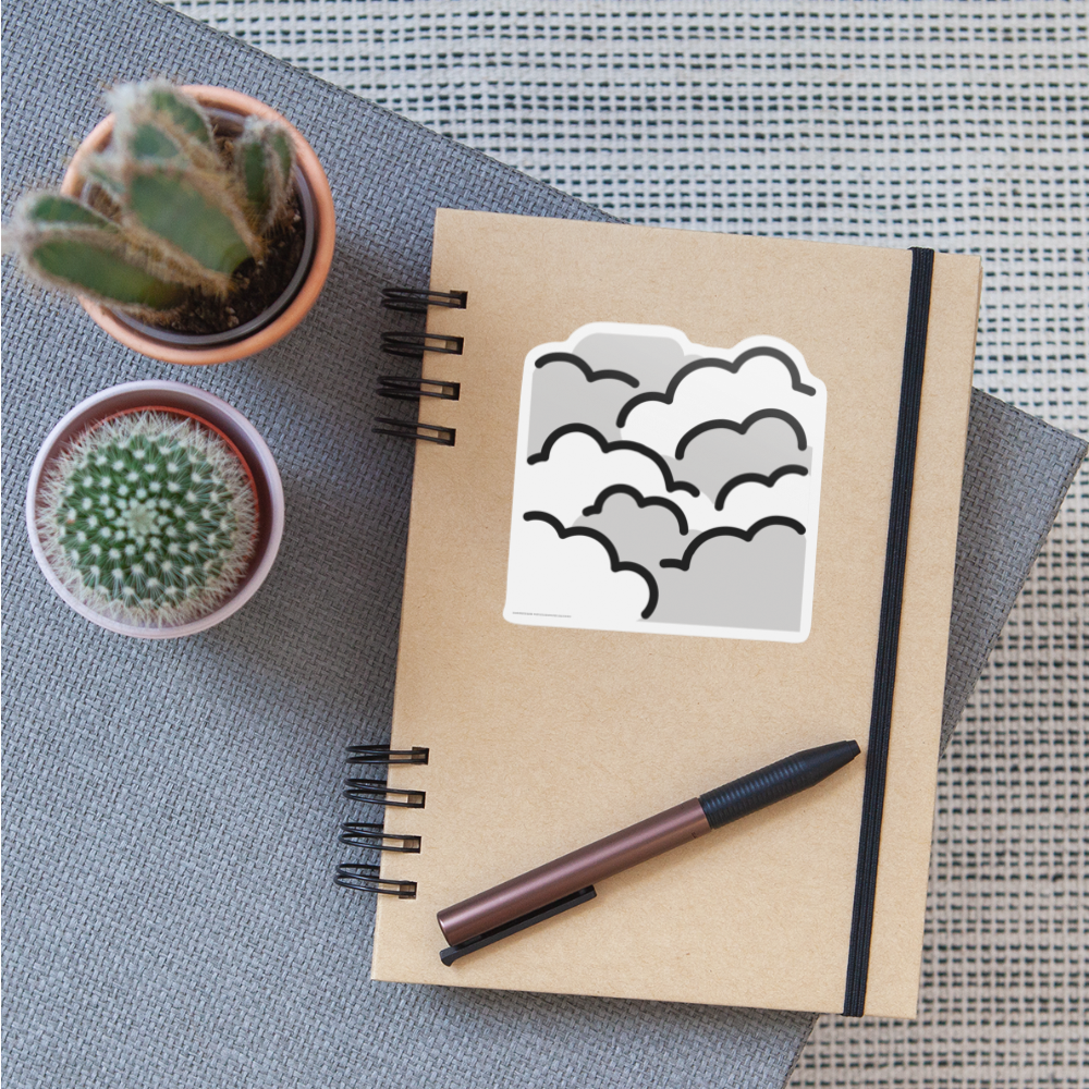 Fog Moji Sticker - Emoji.Express - white matte