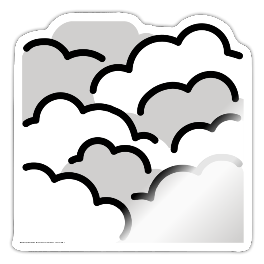 Fog Moji Sticker - Emoji.Express - white glossy