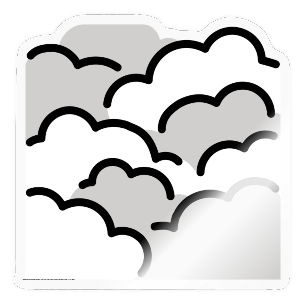 Fog Moji Sticker - Emoji.Express - transparent glossy