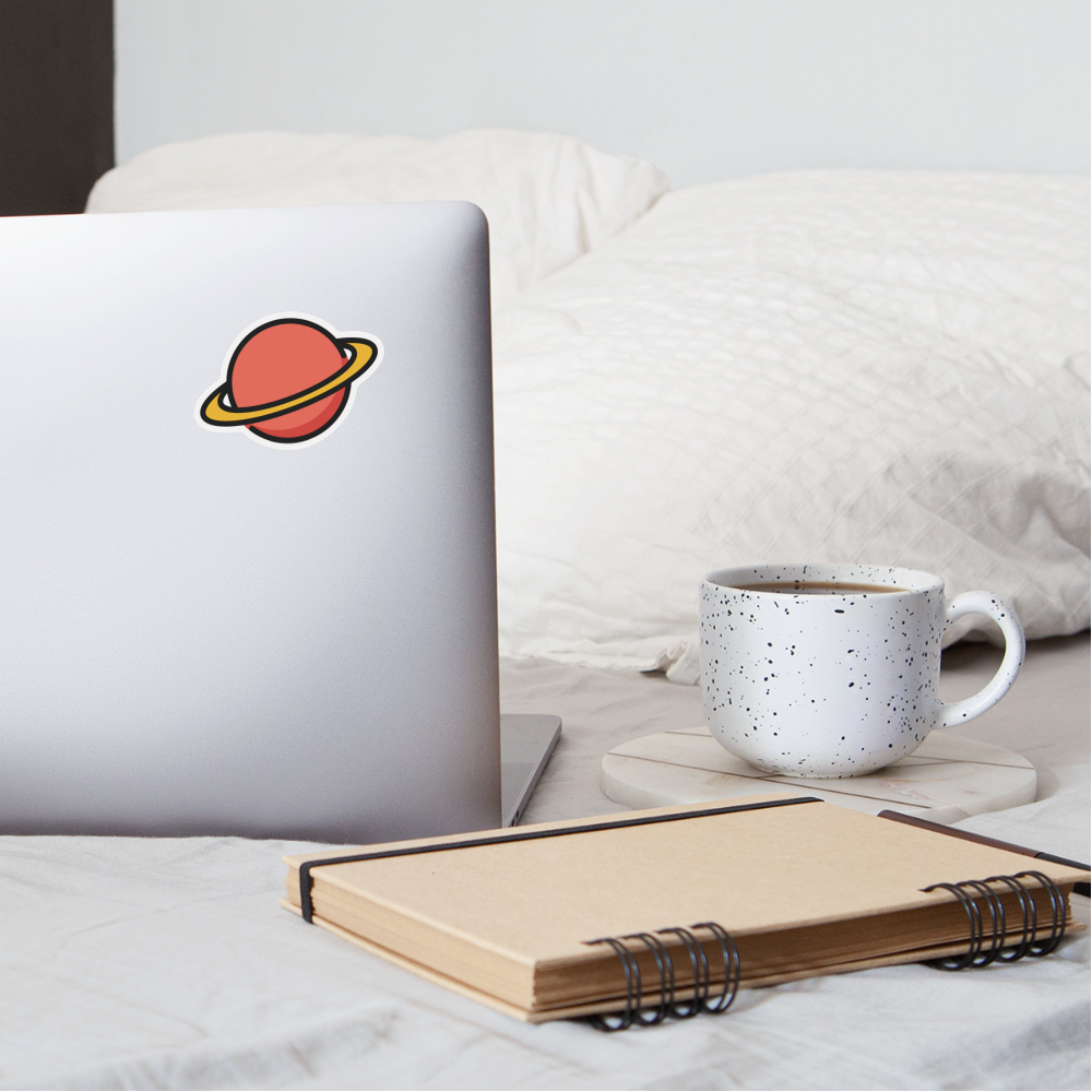 Ringed Planet Moji Sticker - Emoji.Express - white matte