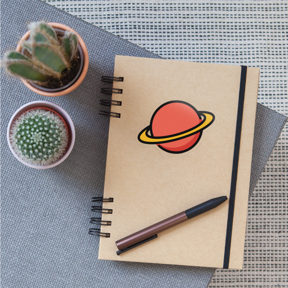 Ringed Planet Moji Sticker - Emoji.Express - transparent glossy