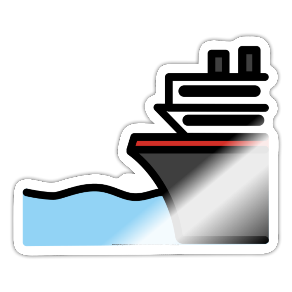 Ferry Moji Sticker - Emoji.Express - white glossy