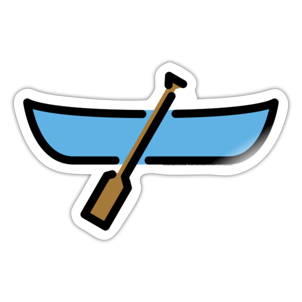 Canoe Moji Sticker - Emoji.Express - white glossy