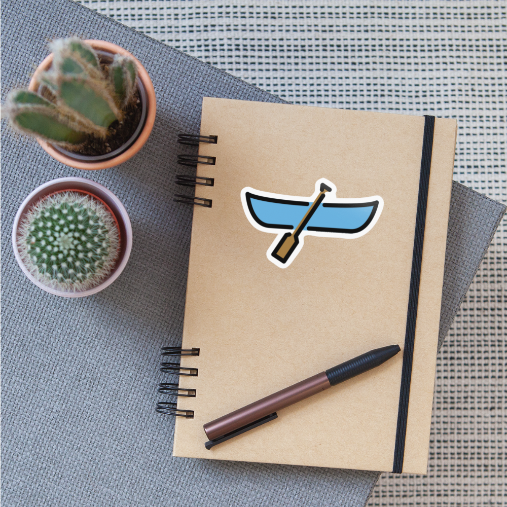 Canoe Moji Sticker - Emoji.Express - white glossy