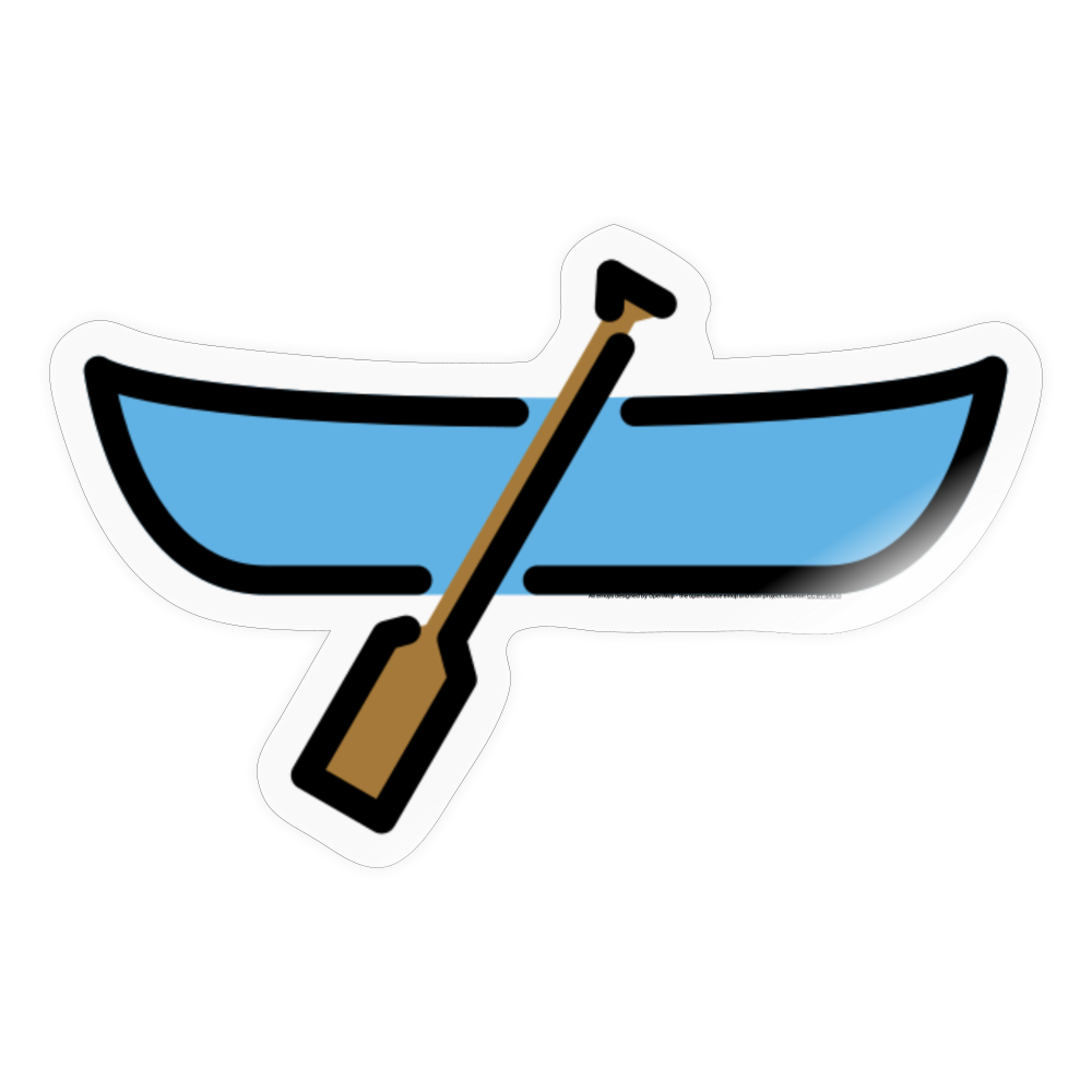 Canoe Moji Sticker - Emoji.Express - transparent glossy