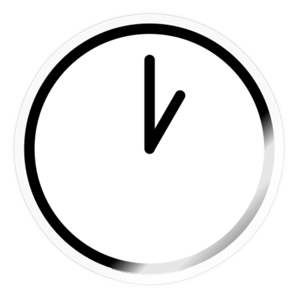 One O'Clock Moji Sticker - Emoji.Express - transparent glossy