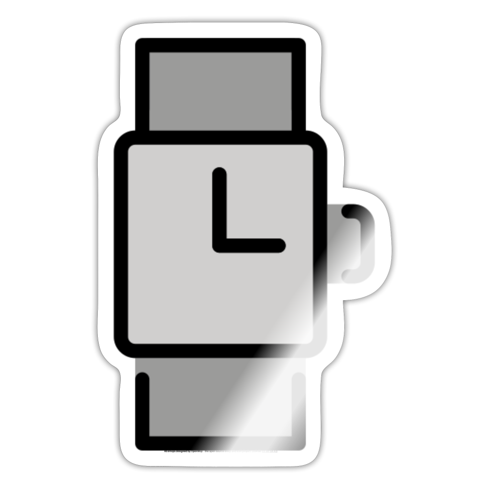 Watch Moji Sticker - Emoji.Express - white glossy
