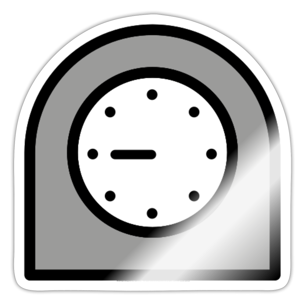 Timer Clock Moji Sticker - Emoji.Express - white glossy