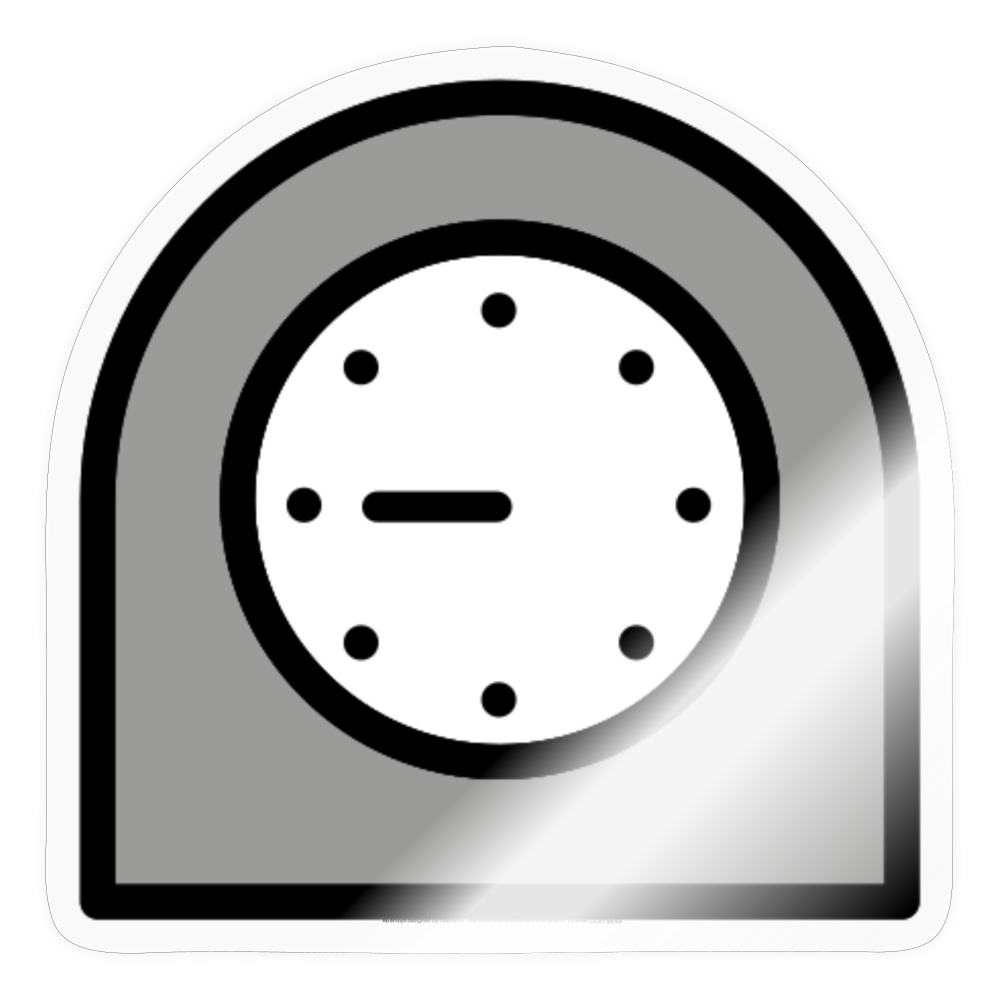 Timer Clock Moji Sticker - Emoji.Express - transparent glossy