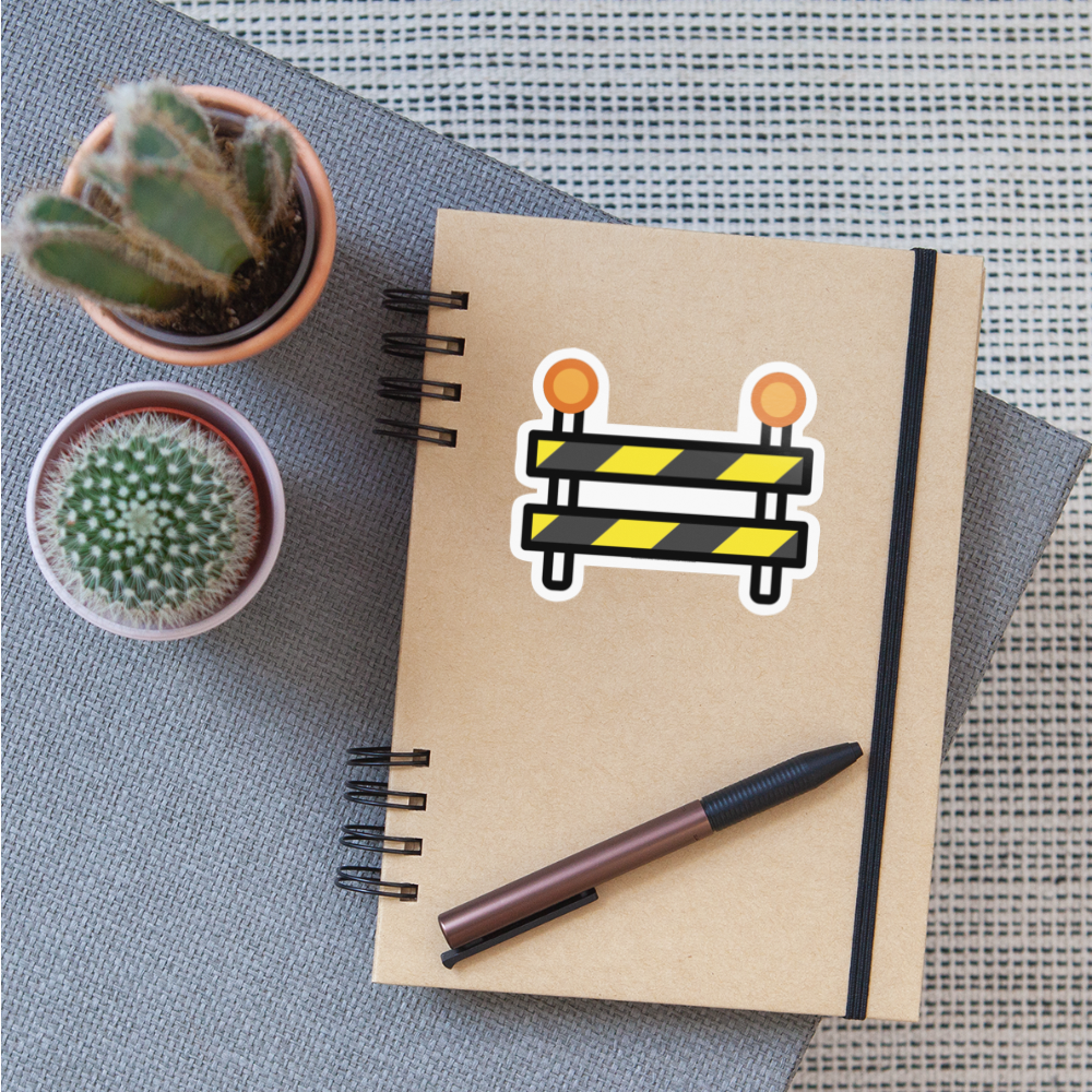 Construction Moji Sticker - Emoji.Express - white glossy