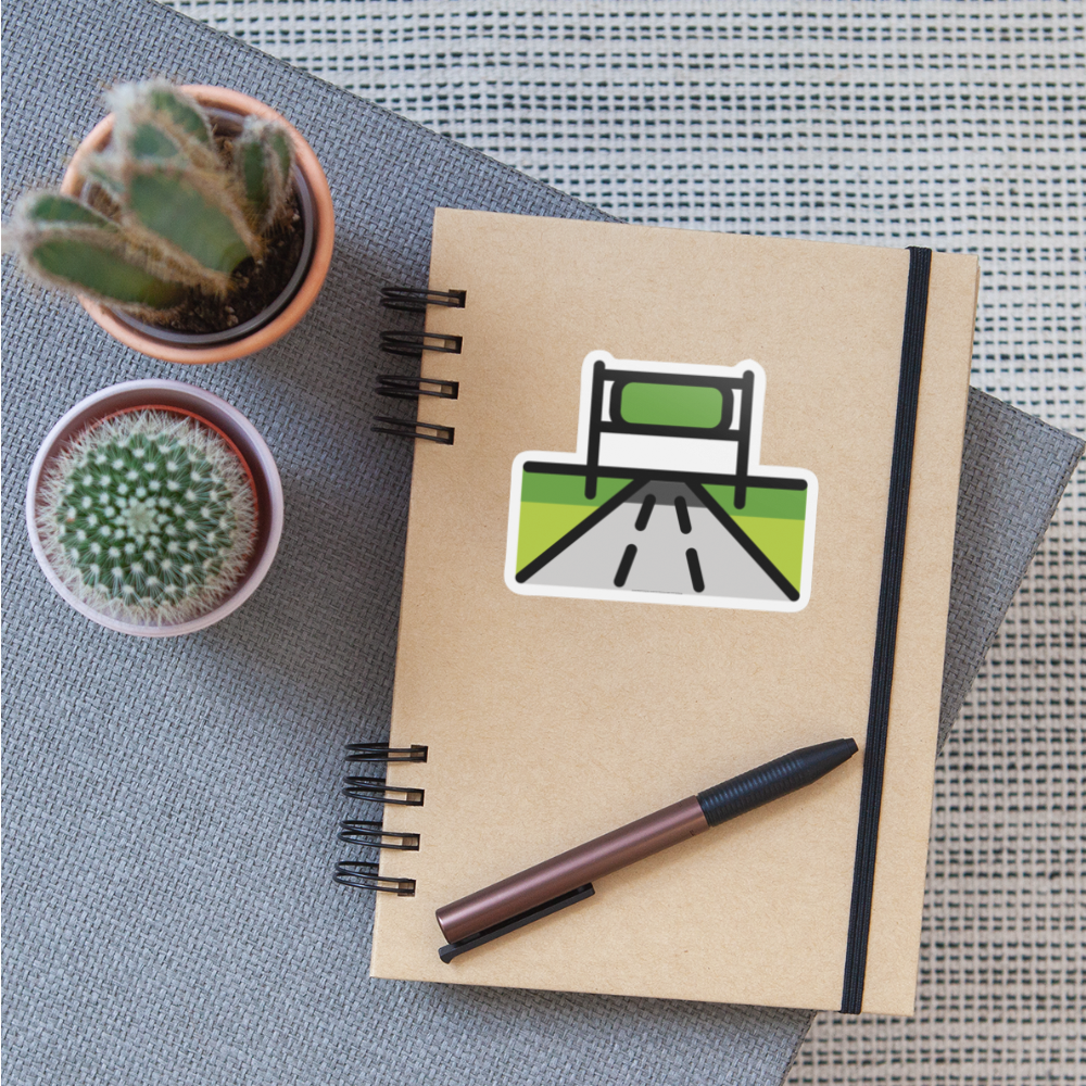Motorway Moji Sticker - Emoji.Express - white matte
