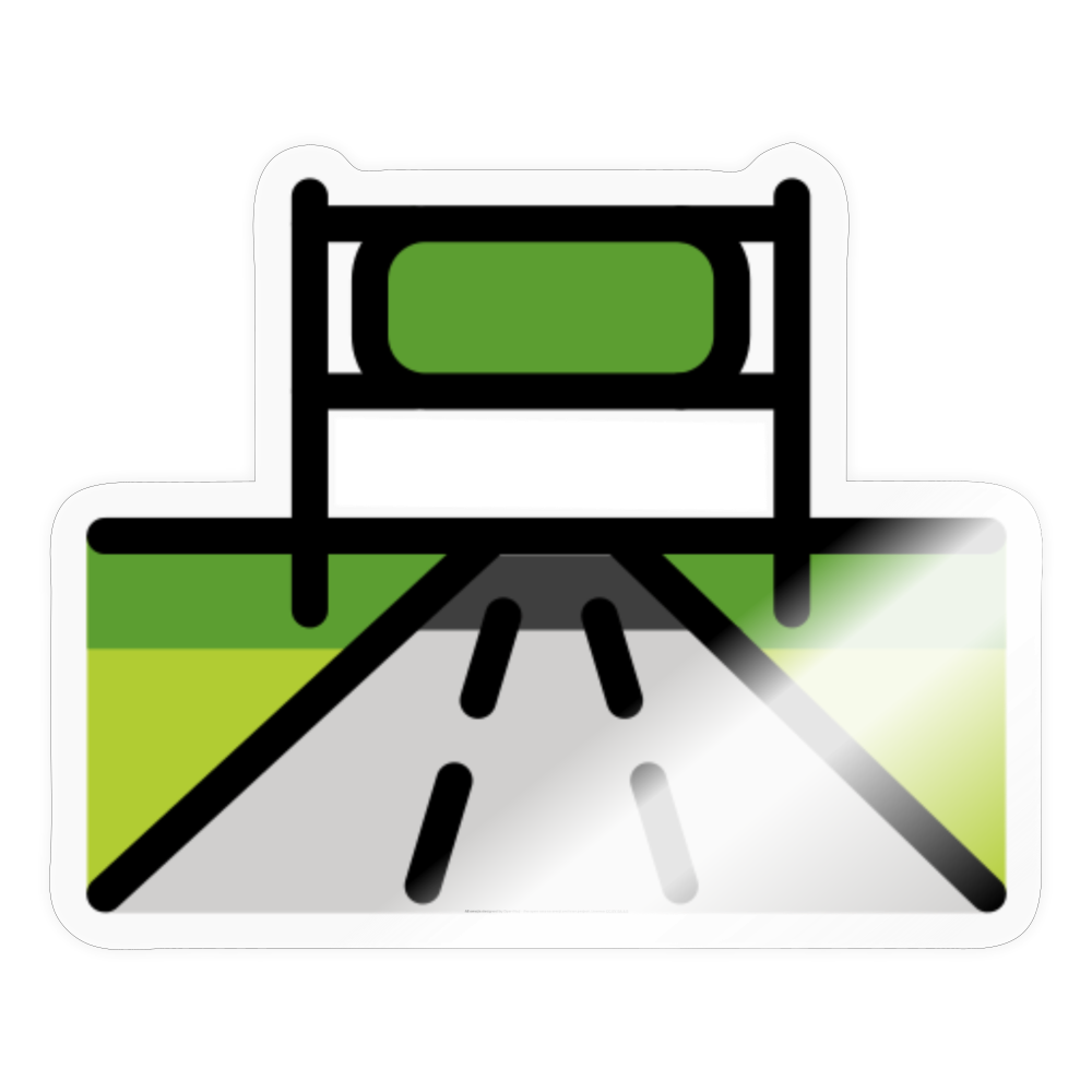 Motorway Moji Sticker - Emoji.Express - transparent glossy