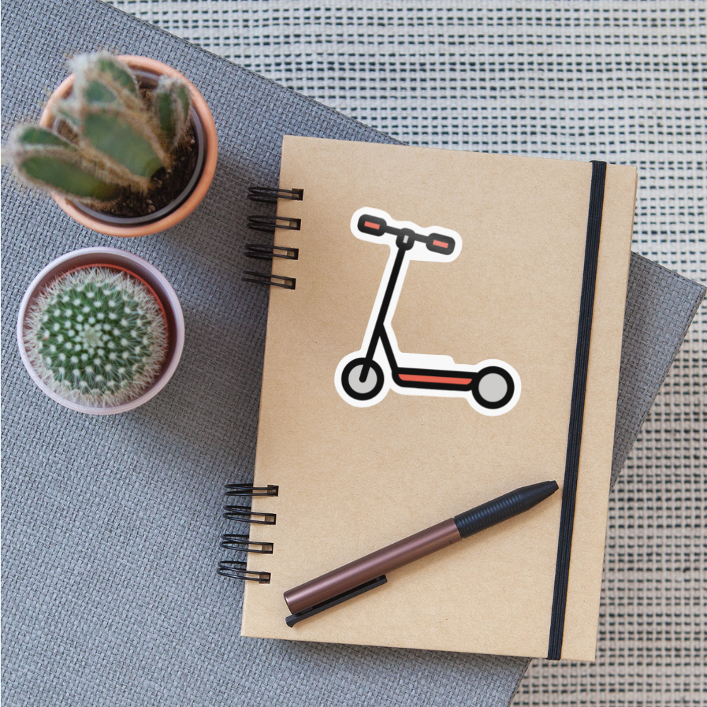 Kick Scooter Moji Sticker - Emoji.Express - white glossy