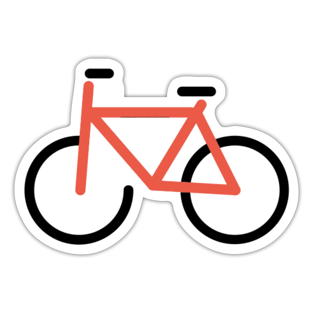 Bicycle Moji Sticker - Emoji.Express - white matte