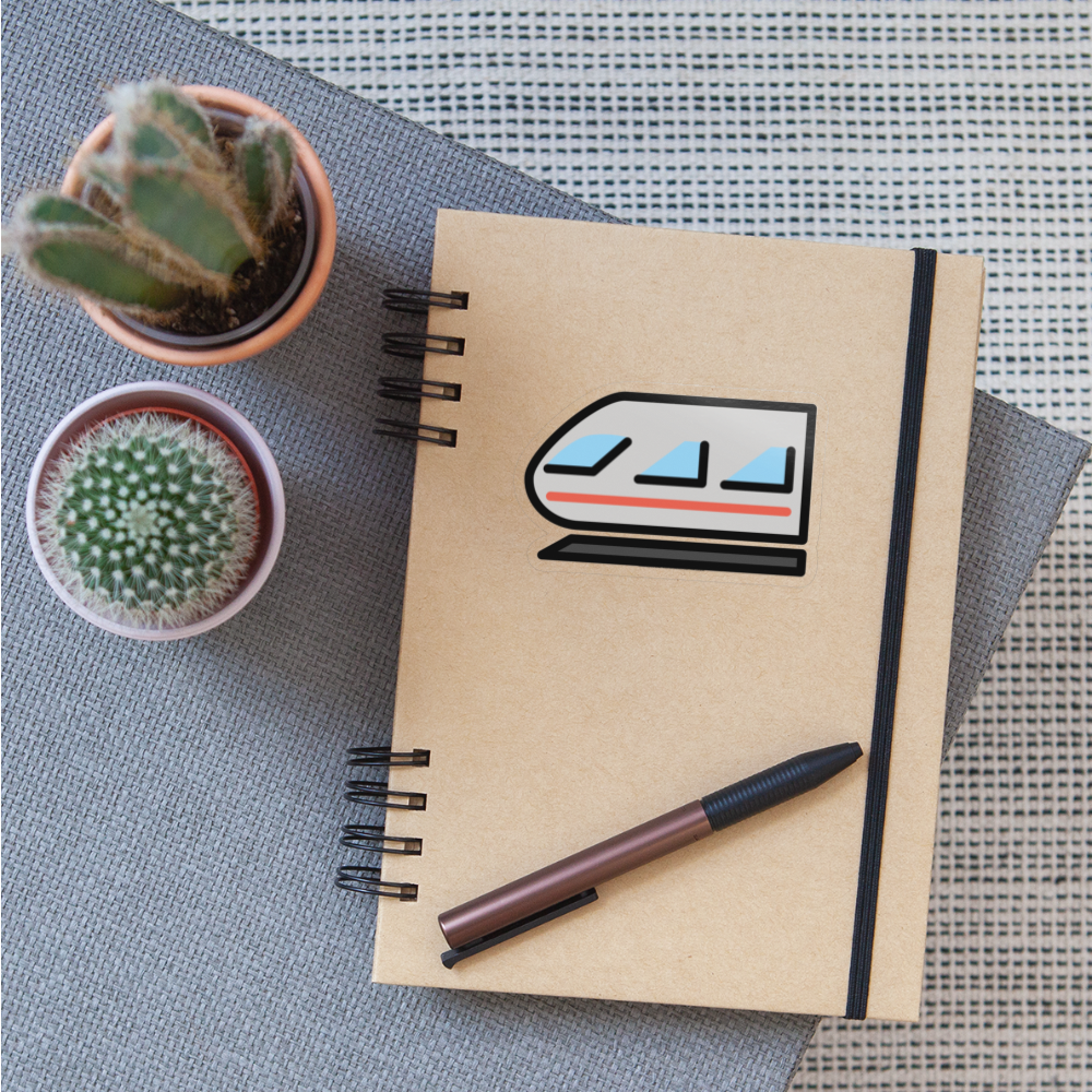 Light Rail Moji Sticker - Emoji.Express - transparent glossy